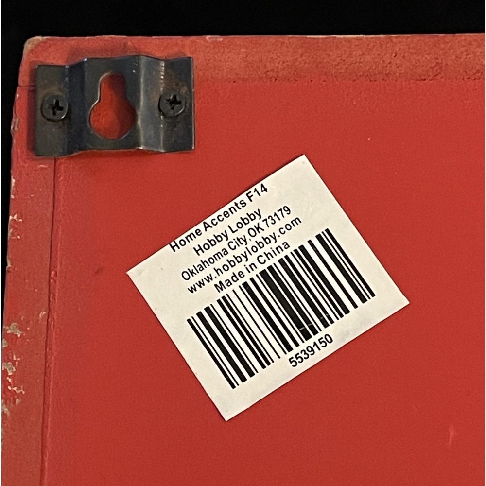 Distressed Red Drawer Shelf - Picture 4 of 8